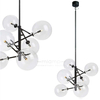 Wisząca LAMPA hygge ANDREW 107748 Markslojd szklana OPRAWA molekuły bubbles kule balls sticks czarne przezroczyste