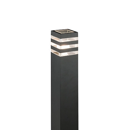 Zewnętrzna lampa stojąca OIR 9158 prostokątna tuba IP44 czarna