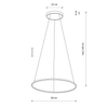Wisząca lampa Circolo 11403 Nowodvorski LED 21W 3000K ring oliwkowa