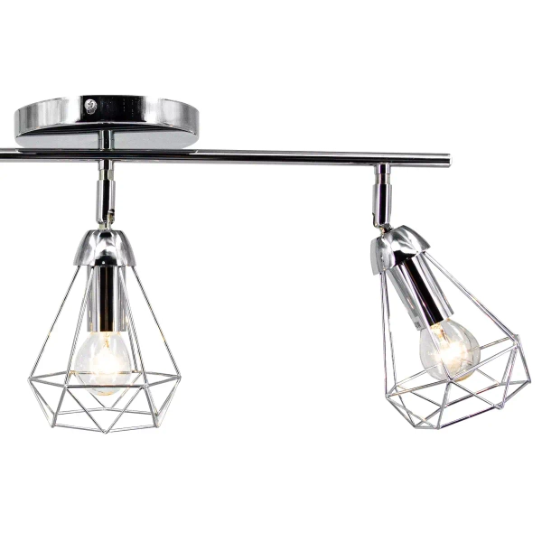 Chromowana lampa sufitowa 8414/3 8C metalowa do salonu