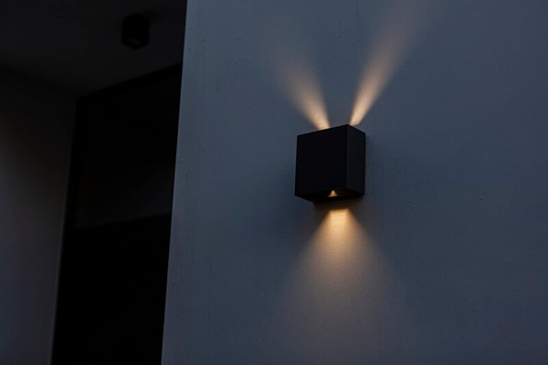 Ścienna LAMPA zewnętrzna GEMINI XF 5104002012 Lutec kinkiet OPRAWA metalowa LED 9W 3000K kwadratowa IP54 czarna