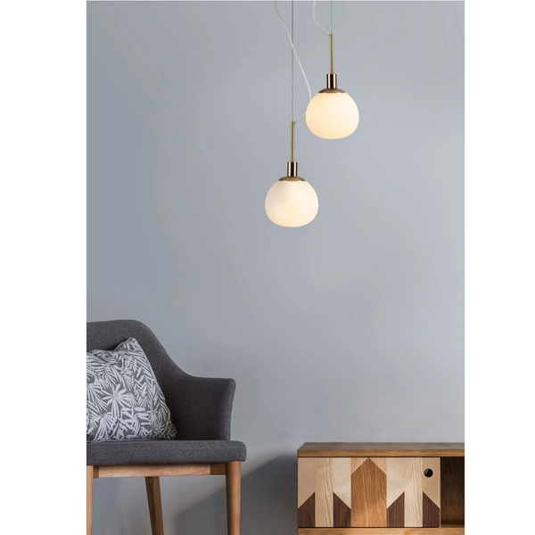 Lampa wisząca ERICH MOD221-PL-01-G Maytoni szklana kula ball miosiądz