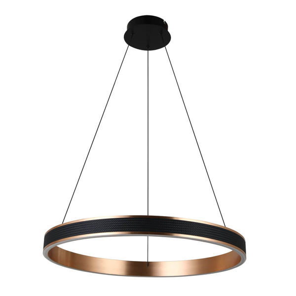 Okrągła lampa zwisowa RIO AZ5777 Azzardo LED 43W 3000K czarna złota