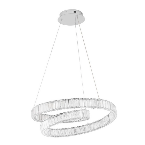 Zwisowa lampa kryształowa Sinaloa LE42924 LED 50W 3500K srebrna