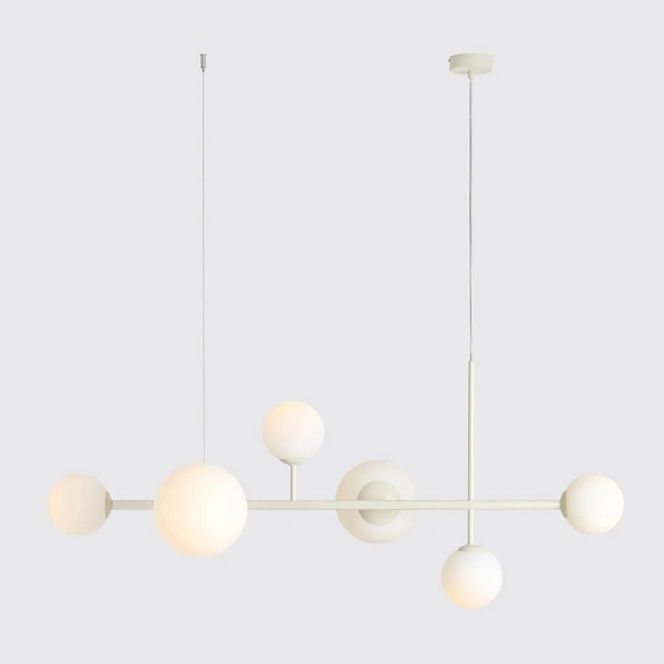 Zwisowa lampa molekułowa Dione 1092K9 Aldex kule białe kremowe