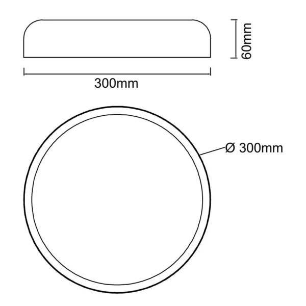 Ledowy minimalistyczny plafon Cedrone OR85969 LED 25W 3000-6500K szary