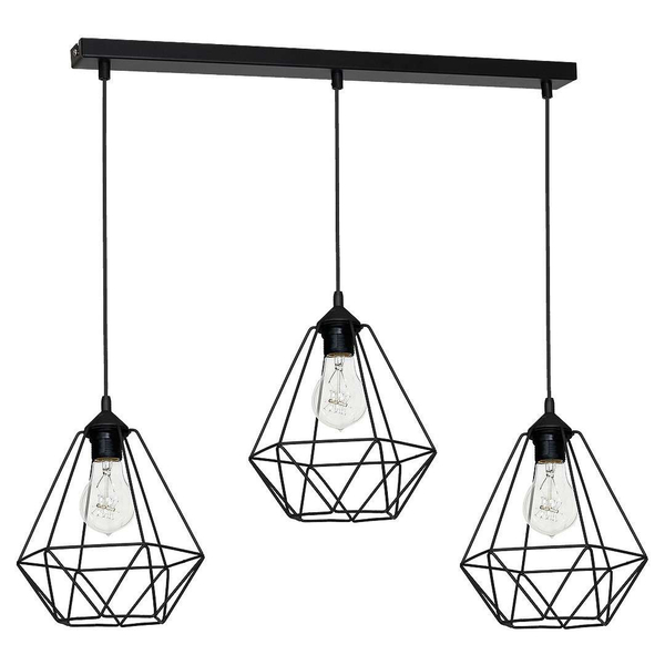 LAMPA wisząca BASKET 7213 Milagro loftowa OPRAWA metalowa listwa ZWIS druciane klatki białe