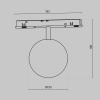 Magnetyczna lampa do szyn Luna TR038-4-5WTW-DD2-B LED 6W 2700K czarny