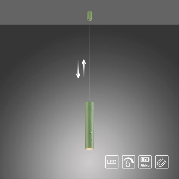 Wisząca lampa ATTACH 18281-43 Just Light LED 3W 3000K sopel zielony