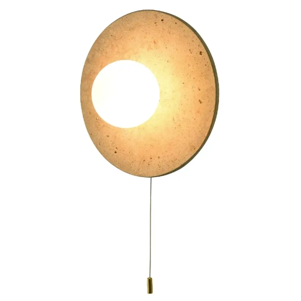 Okrągły kinkiet ścienny Bilo WL0112 mleczna kula złoty mosiądz