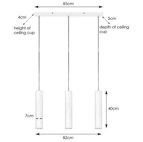 LAMPA wisząca RUBEN 107883 Markslojd metalowa OPRAWA na listwie ZWIS tuby złote