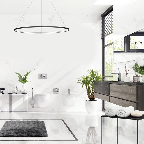 Wisząca lampa pierścieniowa Saturno ML8864 Milagro LED 65W 4000K IP44 czarna