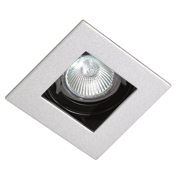 Wpuszczana lampa sufitowa Relio DL-101D/SY kwadratowa metalowa srebrna