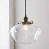 Zwisowa lampa vintage L&-197691 Light& nad stół szklana mosiądz