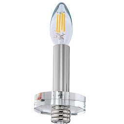 Industrialna lampa ścienna Hampton 8155 świecznikowa srebrna hol