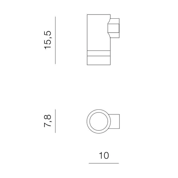 Elewacyjny kinkiet tuba Jason AZ5218 LED 9W 4000K IP65 szara