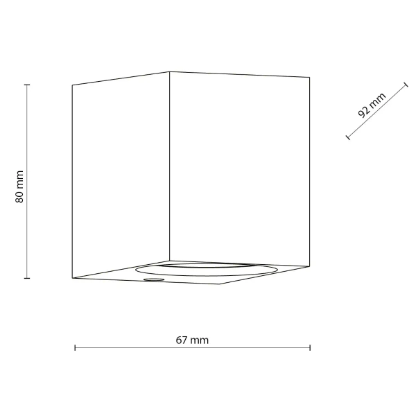 Zewnętrzny kinkiet naścienny Axis 10969 kwadratowy IP44 szary