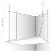 Sufitowa lampa kwadratowa CL ITAKA 8460 LED 40W 3000K biała