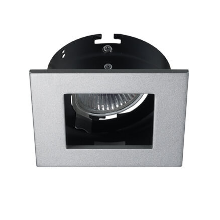 Wpuszczana lampa sufitowa Relio DL-101D/SY kwadratowa metalowa srebrna