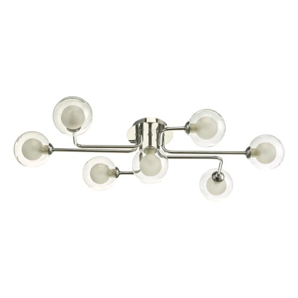 Kulista lampa sufitowa Reyna REY3450-04 szklana molekuły chrom