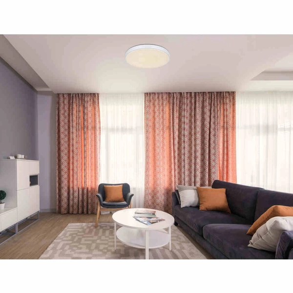 Minimalistyczna LAMPA sufitowa SONNY 41586-24 Globo okrągła LED 24W 2700K - 6000K do salonu srebrna