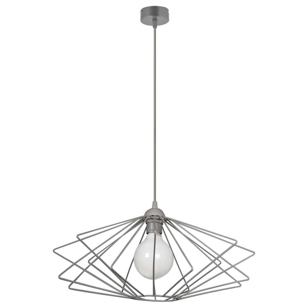 Lampa wisząca VEN W-CORF/C GR industrialna druciana szara