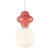 Zwis lampa ceramiczna Latera PND-94331-1S-RED do salonu czerwony