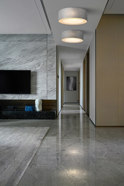 Abażurowy plafon Bergamo MOD613CL-04GR Maytoni okrągły chrom szary