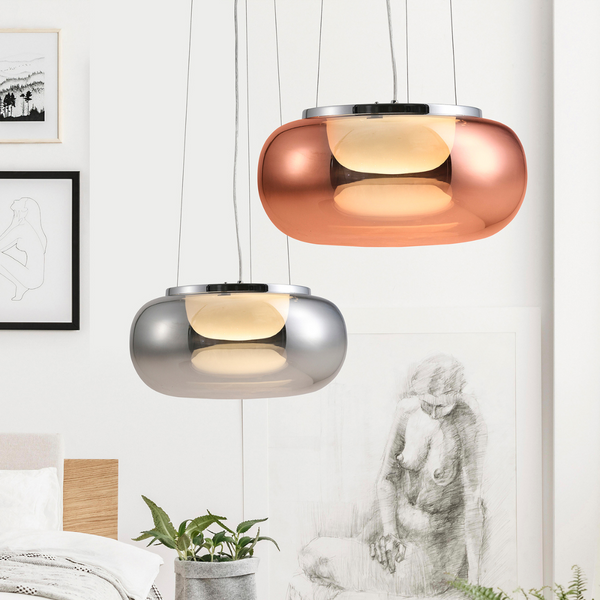 Ledowa lampa wisząca Galactic AZ3161 Azzardo 18W 3000K miedziana