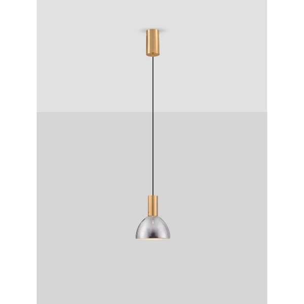 Szklana wisząca lampa SARDUNO LE45136 LED 8W 3000K złota
