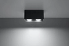 Natynkowa LAMPA sufitowa SL.0381 prostokątna OPRAWA metalowa downlight czarna