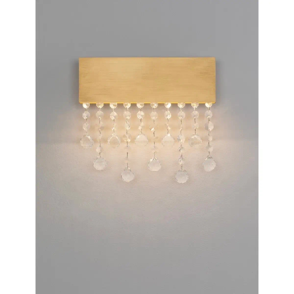Kryształowy kinkiet ścienny OLEVIRA LE45147 LED 15W glamour złota