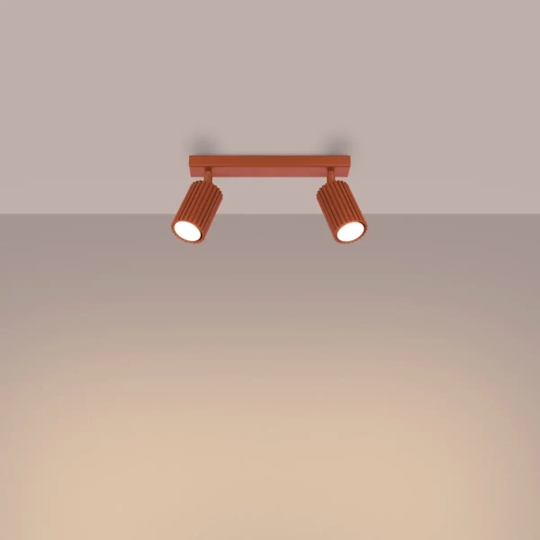 Podwójny plafon tubki KARBON SL.1637 podłużne terakota