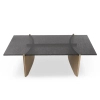 Czarna ława MANTA MM001501100394 złota szklana do salonu 130x70cm