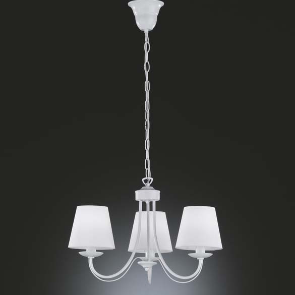 Żyrandol nad łóżko Cortez 110600331 biała lampa wisząca klasyczna