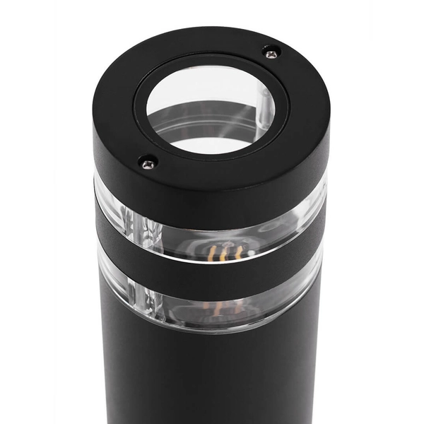 Lampa ogrodowa słupek Solin K-8206 Kaja IP44 tuba metalowy czarny