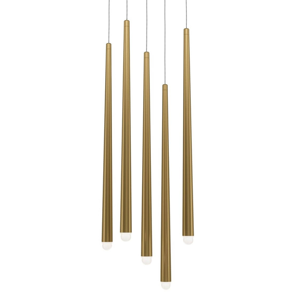 Lampa wisząca LED 30W 4000K tuby mosiądz Cascade OUTLET