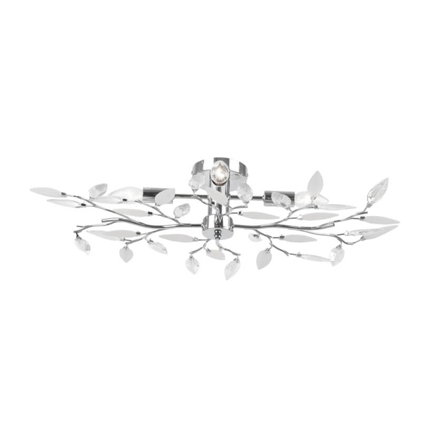 Lampa sufitowa Vida 63160-4 gałązki satyna chrom crystal