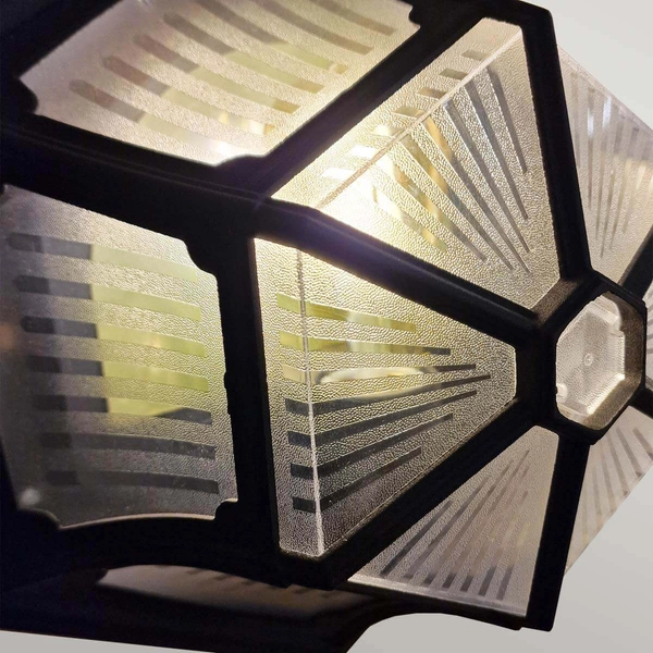 Plafon ścienny elewacyjny PR12-BLACK Elstead szklany czarny