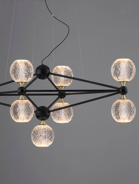 Lampa wisząca BOYA LE42738 LED 42W 3200K z funkcją ściemniania czarna