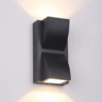 Elewacyjna LAMPA ścienna EDGAR PL-437B Italux zewnętrzna OPRAWA kinkiet LED 6W 3000K na taras outdoor IP54 czarny