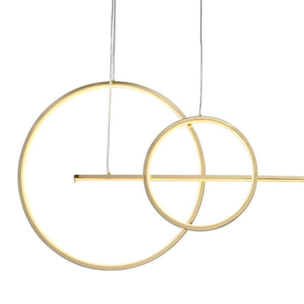 Wisząca lampa pierścień NEW AGE MP0082-L120 gold LED 40W 3000K złota