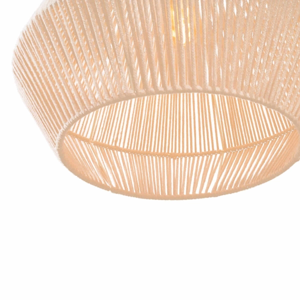 Wisząca lampa Praslin P0584 Maxlight sznurek boho klatka do kuchni biała