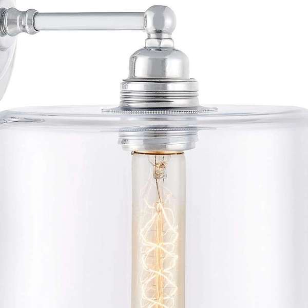 Kinkiet LAMPA ścienna LONGIS IV 20464109 Kaspa szklana OPRAWA chrom przezroczysta