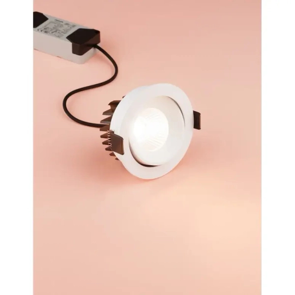 Sufitowa lampa wpuszczana MALLORCA biała LE61578 LED 12W 3000K IP65 podtynkowa