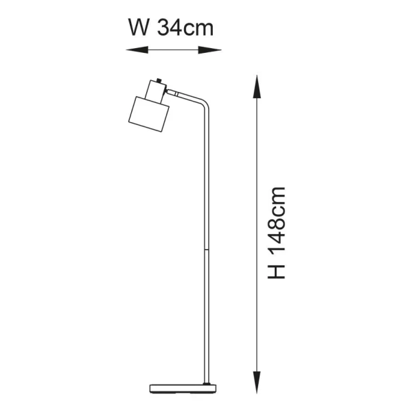 Podłogowa lampa stojąca Mayfield 95465 metalowa srebrny czarny
