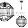 Wisząca lampa glamour ALVARO 31-55170 druciana zwis z kryształkami czarna