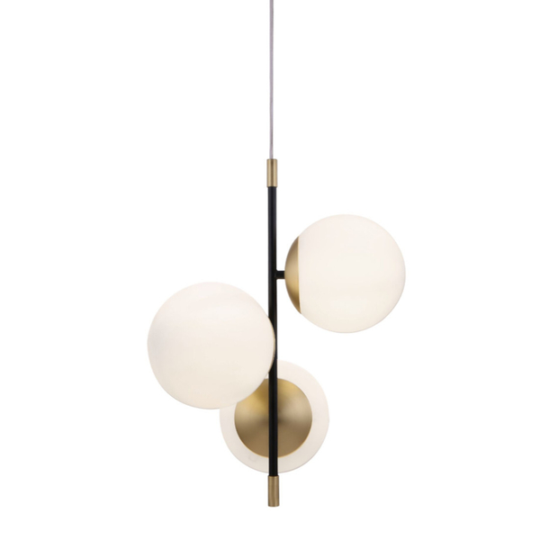 LAMPA wisząca NOSTALGIA MOD048PL-03G Maytoni modernistyczna OPRAWA szklane kule ZWIS balls czarne białe złote