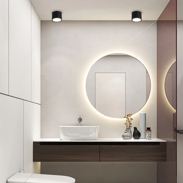 Natynkowa lampa sufitowa Kendal LP-6331/1SM IP65 BK Light Prestige czarna