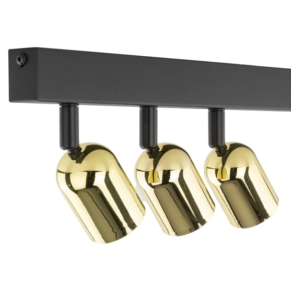 Lampa sufitowa reflektorki Top 6314 TK Lighting belka czarna złota